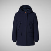 Girls' hooded parka Ally in Navy Blue - Girl Parka | Save The Duck