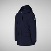 Girls' hooded parka Ally in Navy Blue - Parkas for Girls | Save The Duck