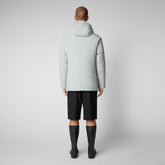 Men's Elon Hooded Parka in Frost Grey | Save The Duck