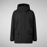 ELON:MANTEAU STD ARCTIC MAN en SMEG en noir | Save The Duck