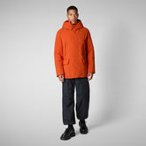 Men's parka Elon in maple orange - Arctic Man Collection | Save The Duck