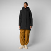 Women's hooded parka nellie in black - Parkas for Women | Save The Duck