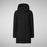 Women's hooded parka nellie in black | Save The Duck