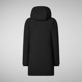 Women's hooded parka nellie in black | Save The Duck