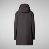 Women's hooded parka nellie in brown black | Save The Duck