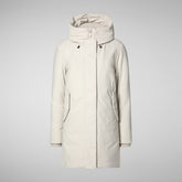 Women's hooded parka nellie in rainy beige | Save The Duck