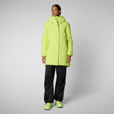 Woman's hooded parka nellie in lichen green - Arctic Woman | Save The Duck