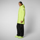 Woman's hooded parka nellie in lichen green - Arctic Woman | Save The Duck