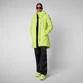 Woman's hooded parka nellie in lichen green - Arctic Woman | Save The Duck