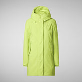 Woman's hooded parka nellie in lichen green | Save The Duck