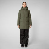 Women's Bethany Hooded Parka in Laurel Green - Women's Parkas | Save The Duck