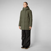 Women's Bethany Hooded Parka in Laurel Green - Women's All Weather Explorer Guide | Save The Duck