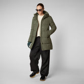 Women's Bethany Hooded Parka in Laurel Green - Women's Collection | Save The Duck