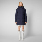 Women's Bethany Hooded Parka in Navy Blue - Women's Parkas | Save The Duck