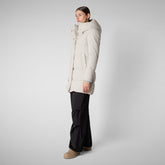 Woman's Hooded Parka Bethany in Rainy Beige - Arctic Woman | Save The Duck