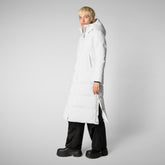 Woman's Hooded Parka Missy in White - Arctic Woman | Save The Duck