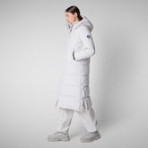 Women's Hooded Parka Missy in fog grey | Save The Duck