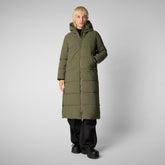 Woman's Hooded Parka Missy in laurel green | Save The Duck