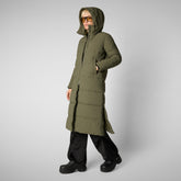 Woman's Hooded Parka Missy in laurel green | Save The Duck