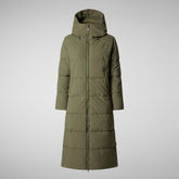 Woman's Hooded Parka Missy in laurel green | Save The Duck