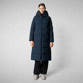 Woman's Hooded Parka Missy in blue black - Arctic Woman | Save The Duck