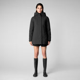 Women's Lusa Hooded Parka in Black - Women's Parkas | Save The Duck
