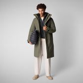 Man's coat Roderick in laurel green | Save The Duck