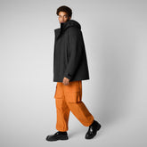 Men's hooded parka Wilder in black | Save The Duck