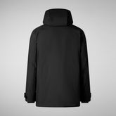 Men's hooded parka Wilder in black | Save The Duck