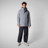 Men's hooded parka Wilder in Mid Grey - Arctic Man Collection | Save The Duck