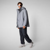 Men's hooded parka Wilder in Mid Grey | Save The Duck