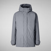 Men's hooded parka Wilder in Mid Grey | Save The Duck