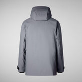 Man's hooded parka Wilder in Mid Grey | Save The Duck