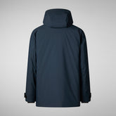 Men's hooded parka Wilder in blue black | Save The Duck