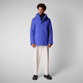 Man's hooded parka Wilder in GENTIAN BLUE | Save The Duck