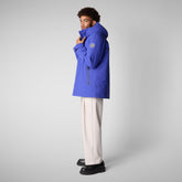 Man's hooded parka Wilder in GENTIAN BLUE | Save The Duck