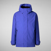 Man's hooded parka Wilder in GENTIAN BLUE | Save The Duck