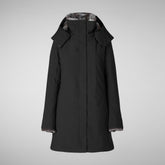 Women's hooded parka Samantah in black | Save The Duck