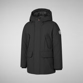 THEO:STD ARCTIC BOY COAT en SMEG en noir - Boy Parka | Save The Duck