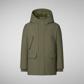 Boys' hooded parka Theo in laurel green | Save The Duck