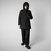 MANTEAU FEMME ARCTIC SOLEIL:STD en SMEG en noir - Woman Parka | Save The Duck