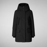 WoMen's hooded parka Soleil in black | Save The Duck