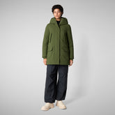 Women's hooded parka Soleil in moss green - WOMAN WINTER GIFT GUIDE | Save The Duck