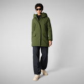 MANTEAU FEMME ARCTIQUE SOLEIL:STD en SMEG en VERT MOUSSE - Woman Parka | Save The Duck