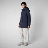 Women's hooded parka Soleil in navy blue - Woman Parka | Save The Duck