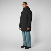 Men's Wilson Arctic Hooded Parka in Black - Halloween Collection | Save The Duck