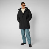 Men's Wilson Arctic Hooded Parka in Black - Men's All Weather Explorer Guide | Save The Duck