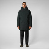 Men's Wilson Arctic Hooded Parka in Green Black - Men's Extremely Warm Collection | Save The Duck