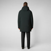 Men's Wilson Arctic Hooded Parka in Green Black | Save The Duck
