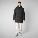 Men's hooded parka Wilson in black - Arctic Man | Save The Duck